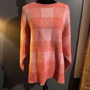 Pink checkered sweater